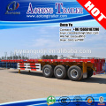 Aotong Brand 40ft Double axles terminal container carrier platform semi trailer (flat bed truck trailer 45 ton capacity)